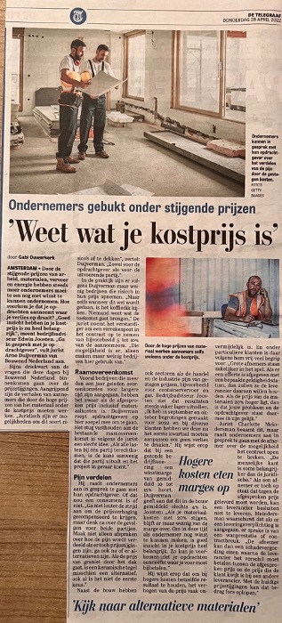 Zorg dat je je kostprijs kent!